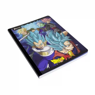 Libreta Cosida Dragon Ball  100 Hojas   Cuadriculado  - 6 Grupo Fondo Azul