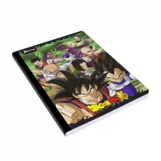 Libreta Cosida Dragon Ball  100 Hojas   Doble Linea  - 1 Grupo Fondo Verde