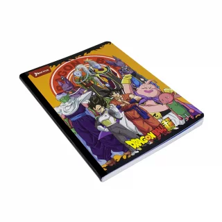 Libreta Cosida Dragon Ball  100 Hojas   Doble Linea  - 8 Grupo Fondo Naranja