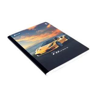 Libreta Cosida Ferrari  100 Hojas   Cuadriculado  - Atardecer