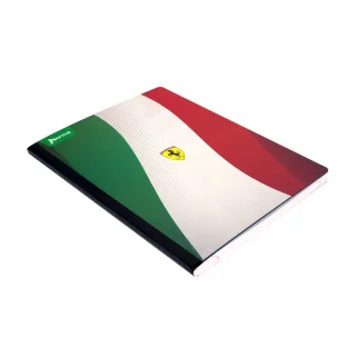 Libreta Cosida Ferrari  100 Hojas   Cuadriculado  - Bandera