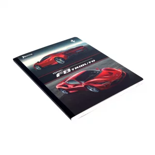 Libreta Cosida Ferrari  100 Hojas   Cuadriculado  - Rojo