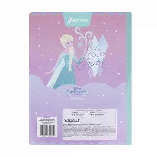 Libreta Cosida Frozen  100 Hojas   Cuadriculado  - 10 Elsa Copos Nieve