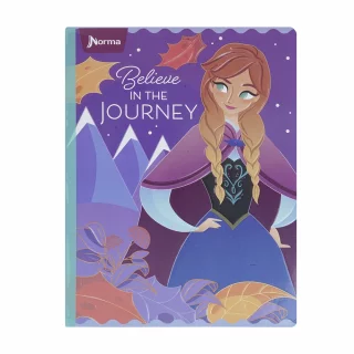 Libreta Cosida Frozen  100 Hojas   Doble Linea  - 1 Believe Anna