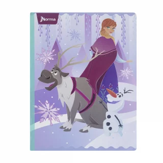 Libreta Cosida Frozen  100 Hojas   Doble Linea  - 8 Anna, Sven Y Olaf