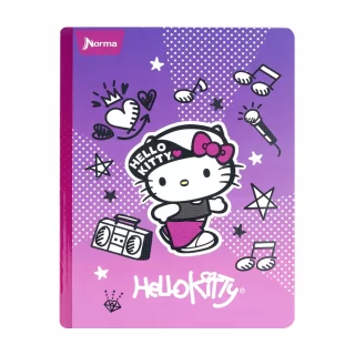 Libreta Cosida Hello Kitty    100 Hojas Cuadriculado  - Con Gorra