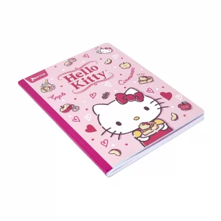 Libreta Cosida Hello Kitty    100 Hojas Cuadriculado  - Corazones