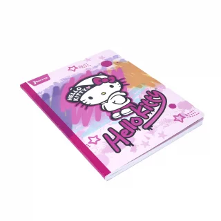 Libreta Cosida Hello Kitty    100 Hojas Cuadriculado  - Moño Rojo