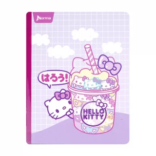 Libreta Cosida Hello Kitty    100 Hojas Cuadriculado  - Soda