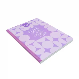 Libreta Cosida Kiut  100 Hojas   Doble Linea Life Goes On