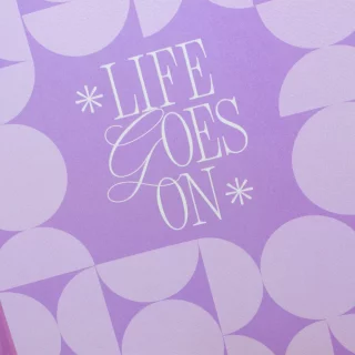 Libreta Cosida Kiut  100 Hojas   Doble Linea Life Goes On