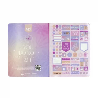 Libreta Cosida Kiut  100 Hojas   Doble Linea Life Goes On