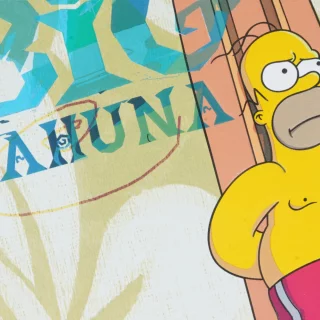 Libreta Cosida Simpsons  100 Hojas   Cuadriculado  - Big Kahuna