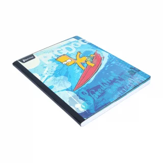 Libreta Cosida Simpsons  100 Hojas   Cuadriculado  - Tabla De Surf