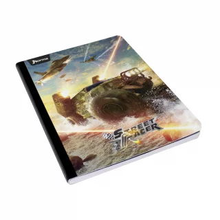 Libreta Cosida Street Racer  100 Hojas   Doble Linea  - 4 Tanque Y Avion