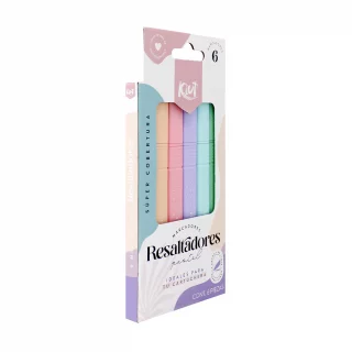 Resaltadores Delgados Kiut Pastel X 6