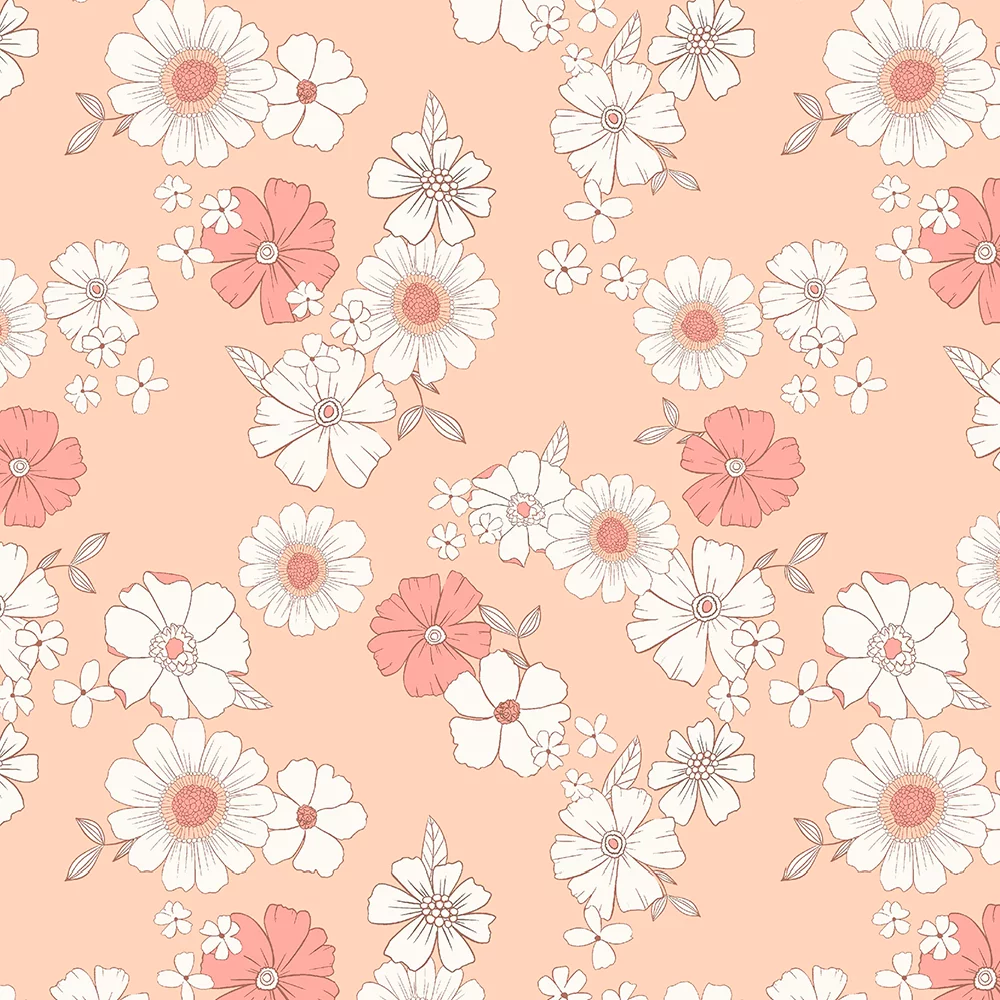 Cotton Jersey Flying Flowers - SEABUNNY FABRICS