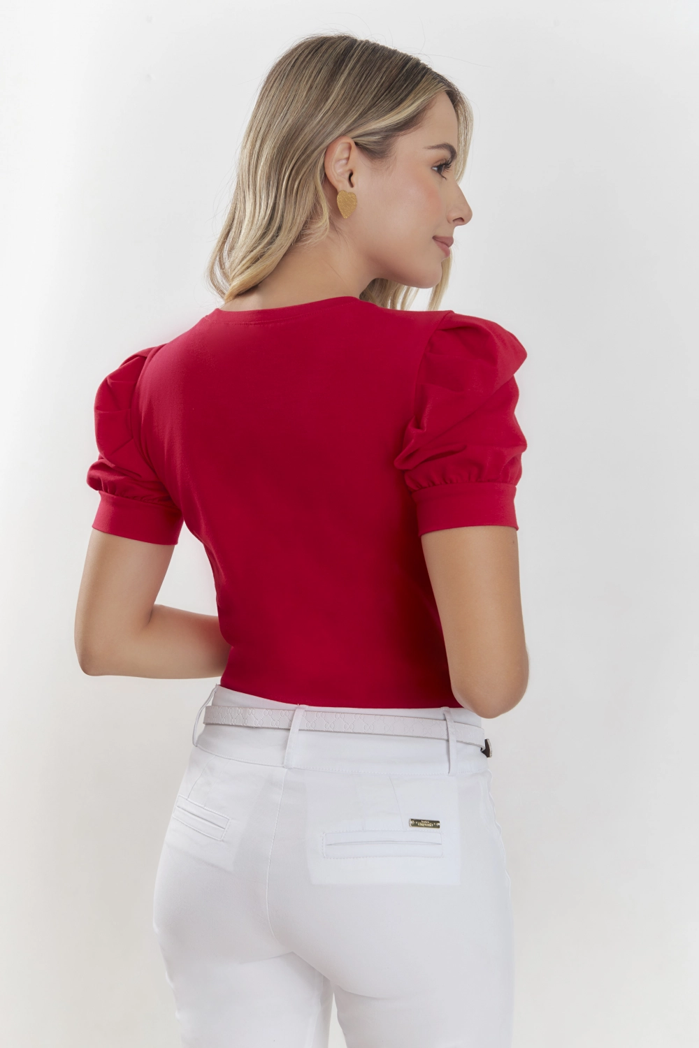 Camiseta básica en algodón manga corta. Rojo talla 16